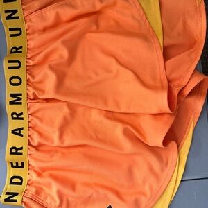 Under Armour Bright Orange and Yellow Shorts